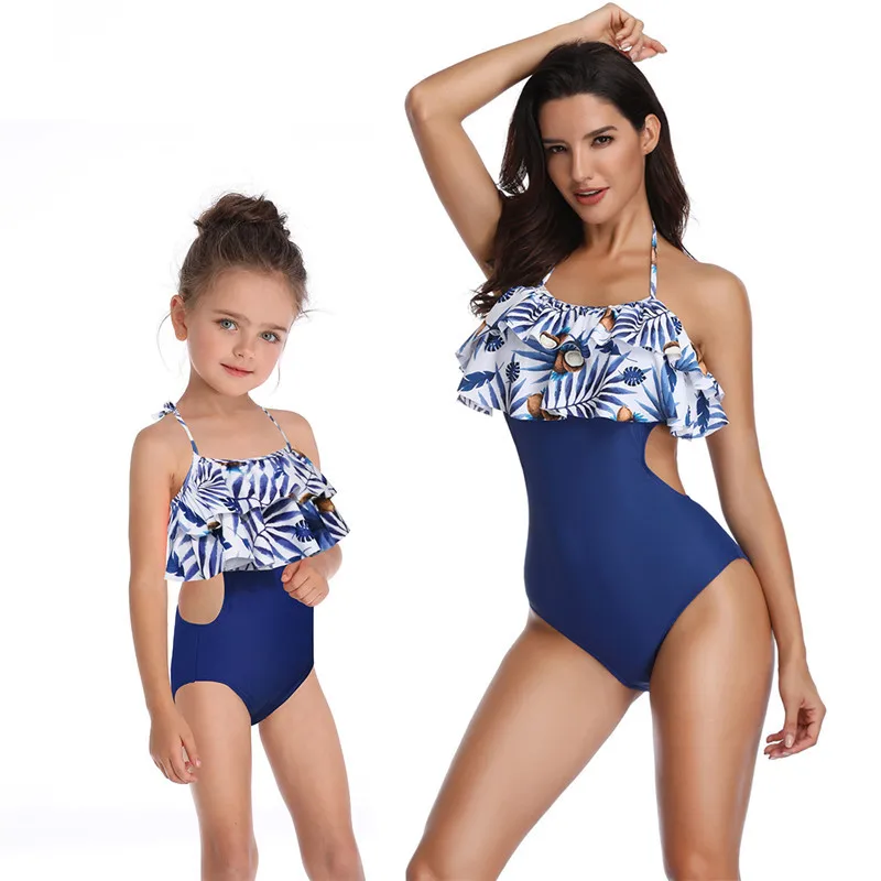 

Girls Ruffle One Piece Swimsuit Sexy Swimwear Flounce Monokini
