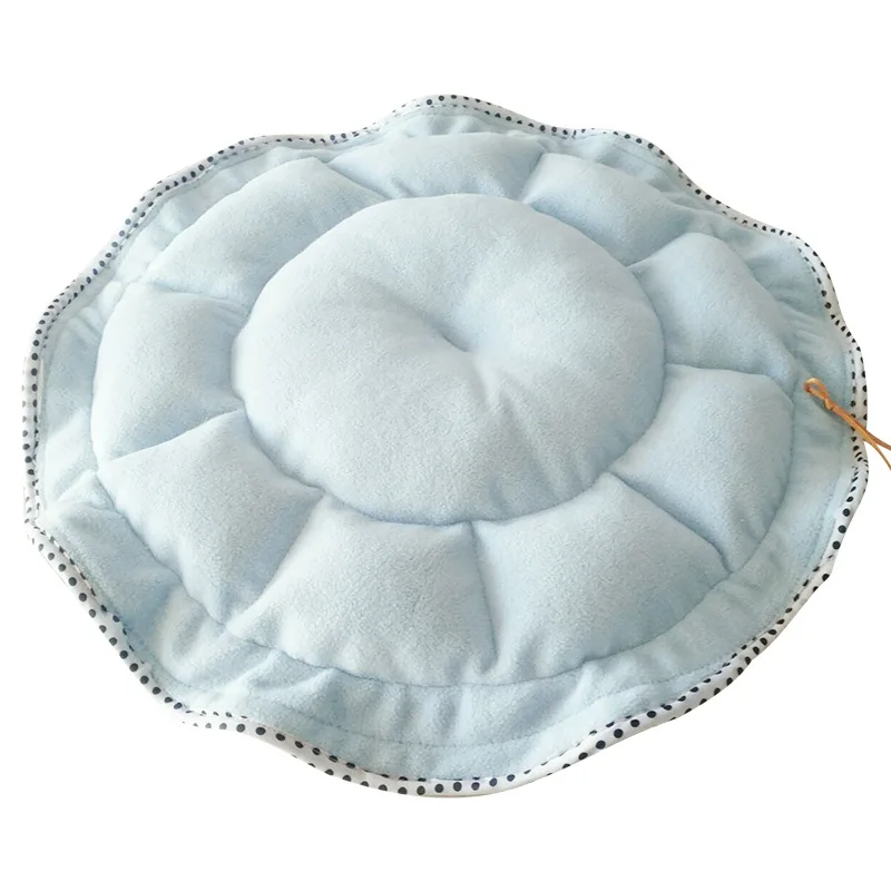 

Winter Round Warm Pet Cat Nest Indoor Pet Bed Soft Cushion, Blue