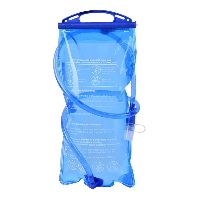 

PEVA Hydration Bladder Water Bladder Reservoir Non Toxic Easy Clean Large Opening for Hiking Biking Climbing Cycling Running, Blue