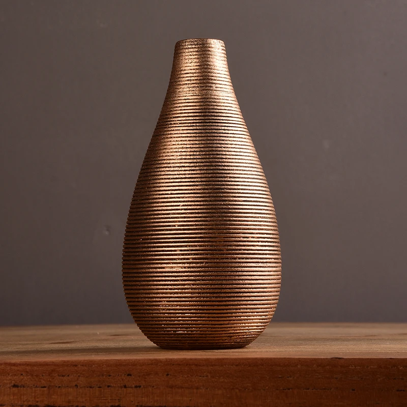 

Chinese fashion glaze vases brushed ceramic refractory porcelain for interior bar decoration gifts, White\black\gray\gold\silver