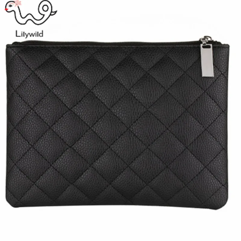 

Black Custom Logo Cosmetic Bag Make Up Beauty Case