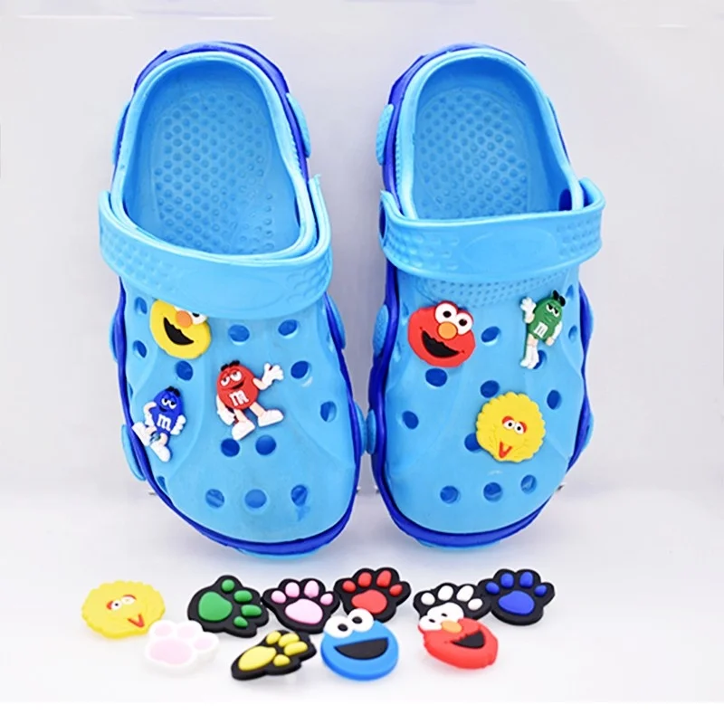 

Sesame Street PVC Shoe Fashion Charm Buckles MM Cute Cartoon Bugs Clog, As pic