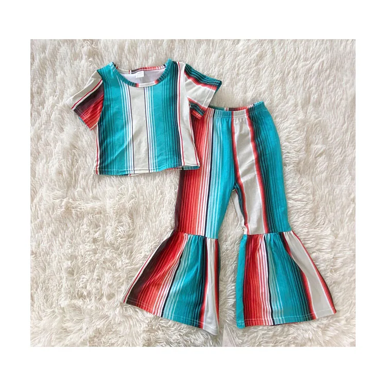 

Free shipping ready to ship now kids striped short sleeve sets summer kids clothing sets