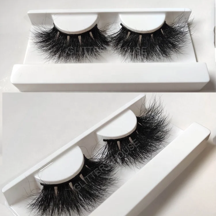 
27mm Mink Fur Eyelash 100% Real handmade Dramatic Fluffy Wholesale 6D 3D Mink Hair Eyelash Wispy 27mm lashes 