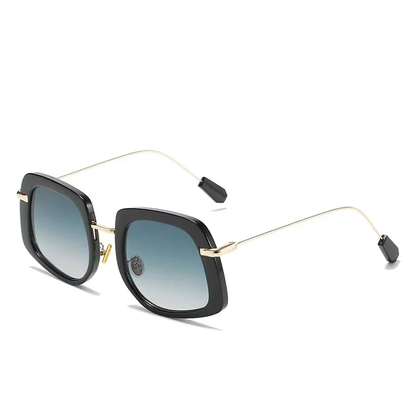 

2021 ellipse square frame sun glasses fashionable branded shades Milan Show dazzle color wholesale sunglasses