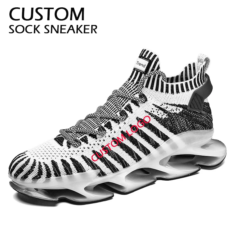 

Custom High Quality Knitting Mesh TPR Sole Mens Sock Sneakers, Custom logo