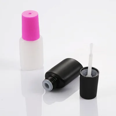 

7g private label nail art glue for nail tips pink lid brush on nail glue