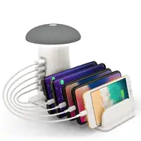 

Cell Phone Stand Multiple USB Charger Desktop Cell Phone Docking Station For bed lamp