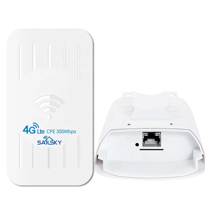 

Saisky 4G LTE CPE 300Mbps Outdoor CPE Routers XM206 Waterproof WiFi Router With Sim Card Slot