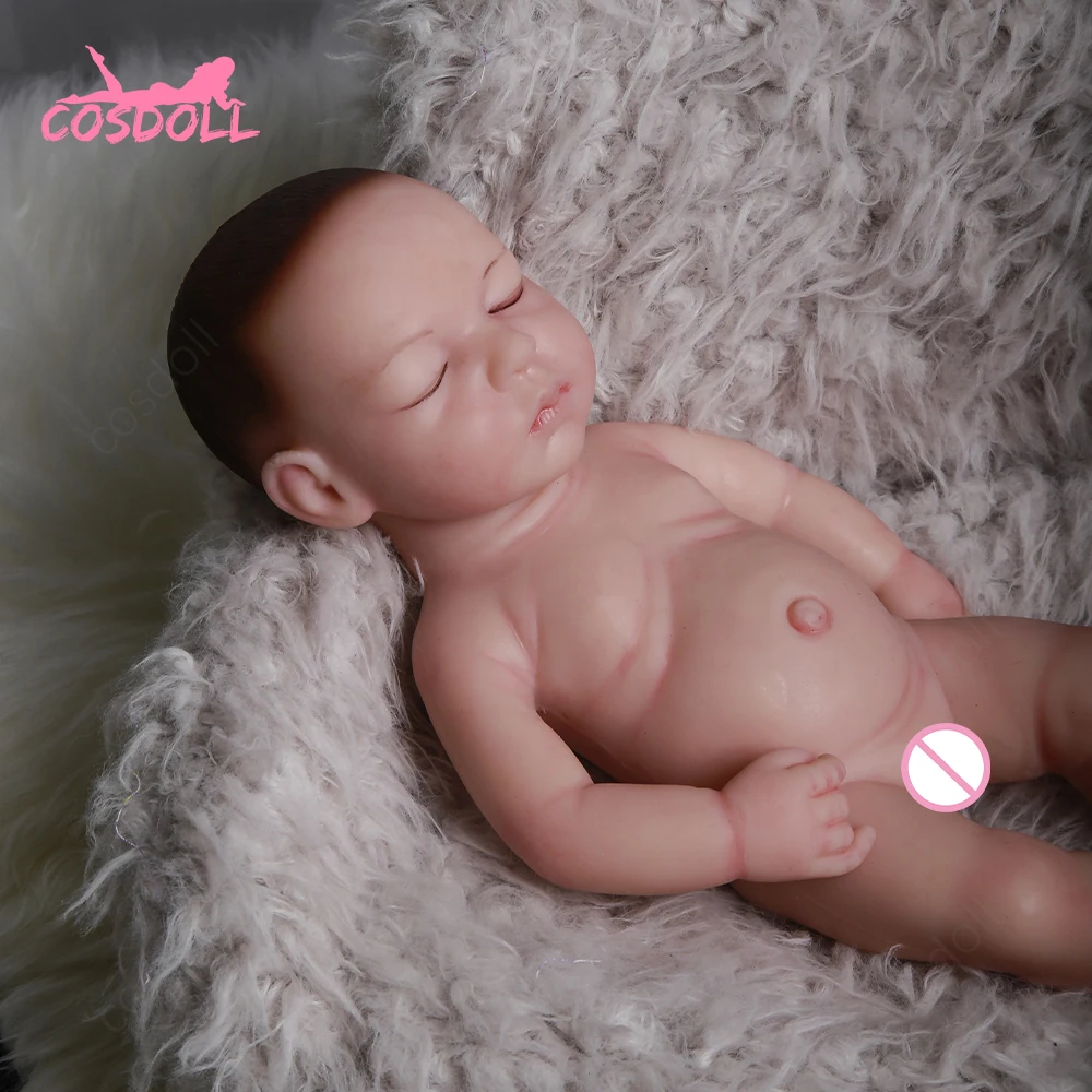

New product Lifelike Reborn Baby Doll Painted Skin Bald Head Full Silicone Vivid Reborn Baby Doll