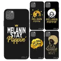 

Fashion Melanin poppin TPU printing phone case girl for iPhone 6 7 8 X XR Xs Max11 11Pro 11Pro Max Case