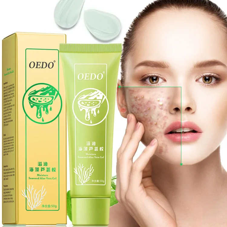 

OEDO High Quality Natural Nourishing Moisturizing Seaweed Aloe Vera Face Gel, Transparent color