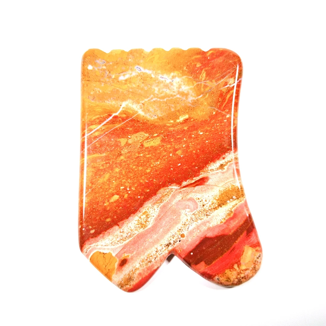 

Wholesale Best Gift Noiseless Face and Gua Sha Spiky Mookaite Jasper Gua Sha Facial Tool Face Massage