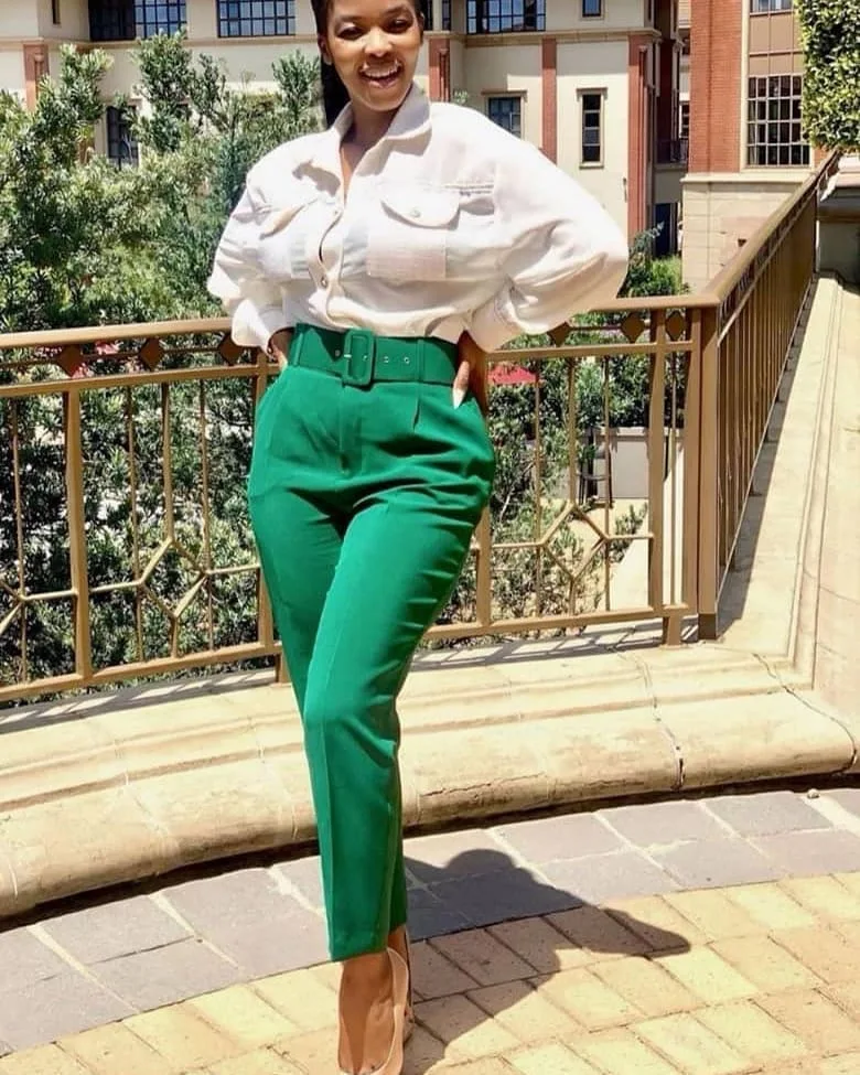 

casual trousers slim suit pants women's ol pants with belt 2021 women's autumn and winter high waist, Pictures