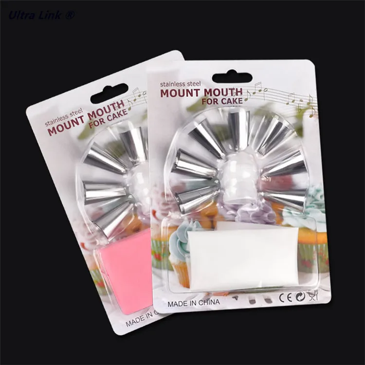 

Hot Sale DIY Cake Bake Tools Pastry Nozzle Tips Icing Piping Cream Nozzle Sets Stainless Steel Nozzle Sets