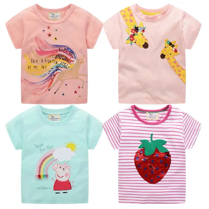 

100% cotton good quality factory price custom cute kids girl t shirt