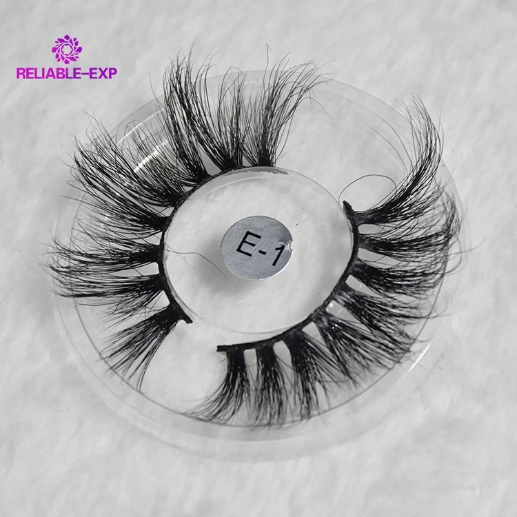 

E-1 High Quality 25mm Wispy Natural 3d Overlength Mink Eyelashes Handmade 25mm 3d Mink Eyelash