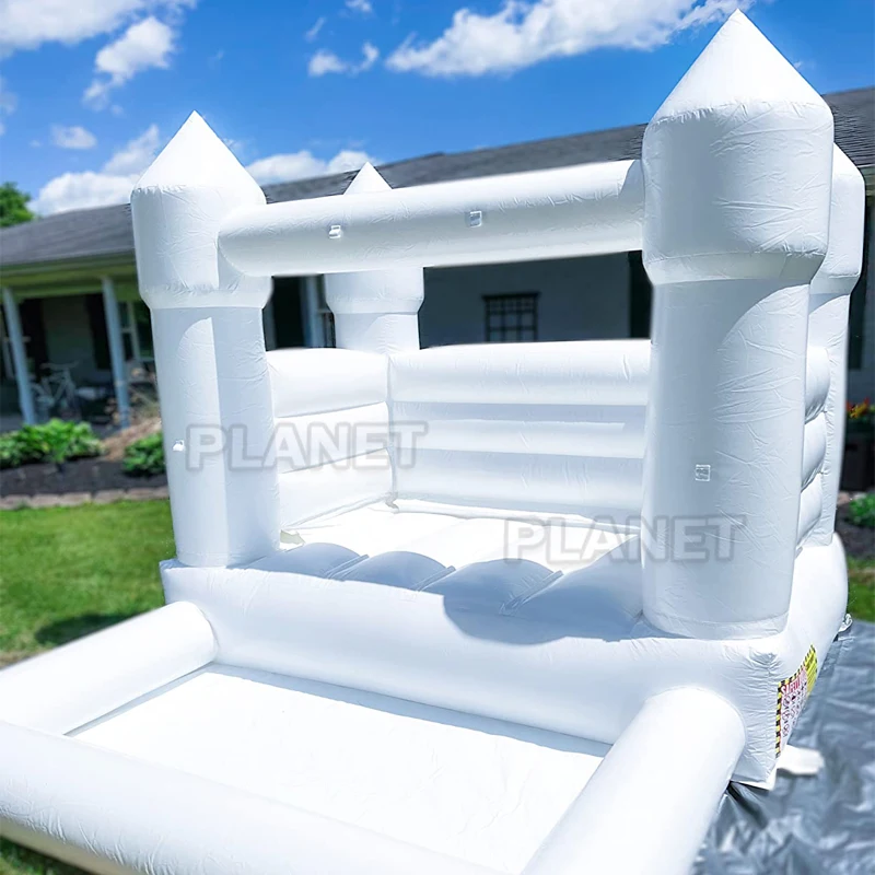 

White Small 10FT Inflatable Bounce House PVC Bouncy Castle Jumper Toddler White Bounce Combo For Sale