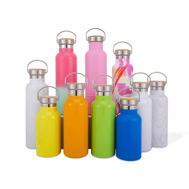 

350/600/750ml Double Wall Wide Mouth Stainless Steel Insulated Water Bottle Custom Lid With Tea Infuser Handle Lid, Customized color acceptable