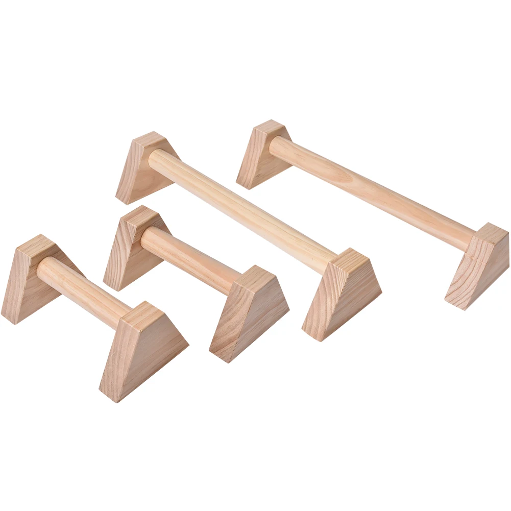 

Customized Home Workout Wooden Push Up Stand Bar Wood Push Up Handle Bars