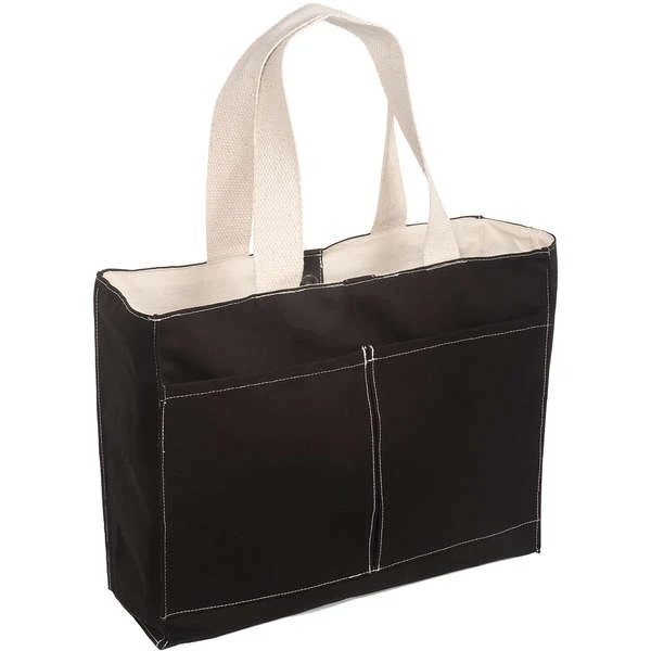 Multi Compartment Canvas Tote Bag Shopping Bag Handbag Cotton Canvas ...