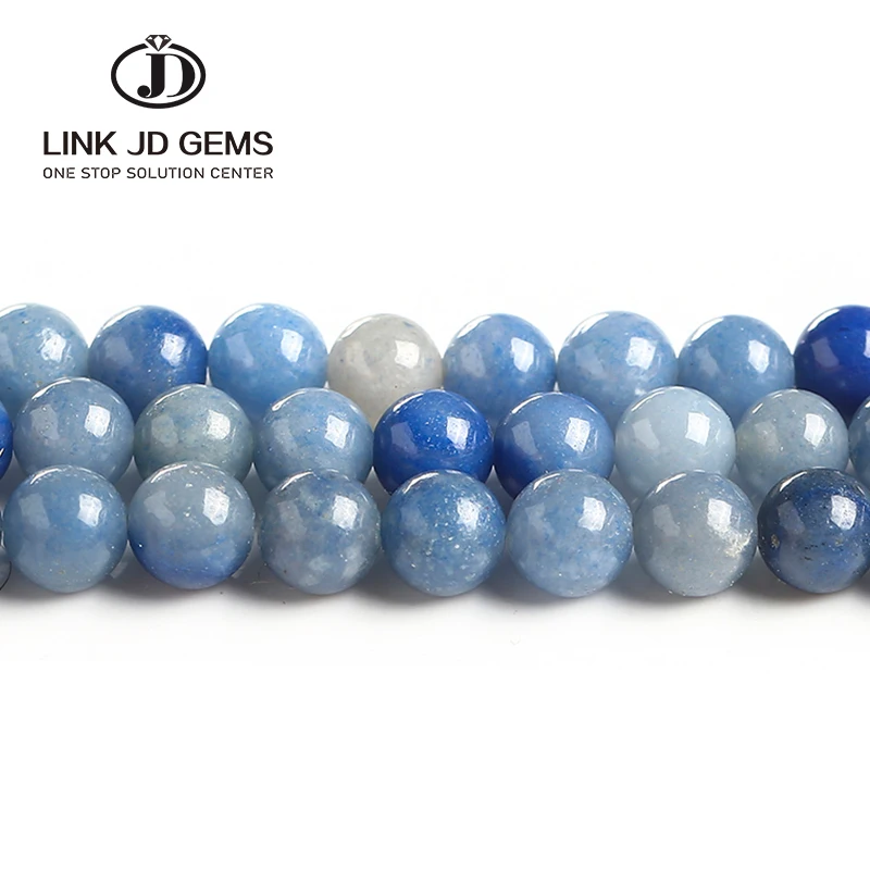 

Low Price Wholesale Natural Blue Aventurine Jade 4-12MM Round Stone Beads For Jewelry Making Handmade Gemstone Accessories 15"