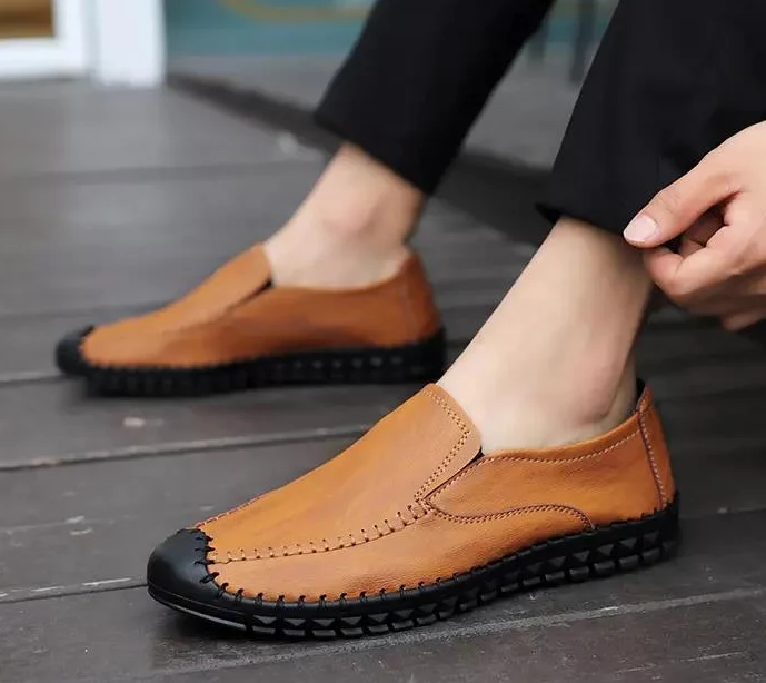 

Fashion British Style Leather Slip-on Loafers Men's Casual Shoes