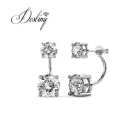 

Destiny Jewellery fashion ladies earrings transmutability designs stub earring with crystals from swarovski