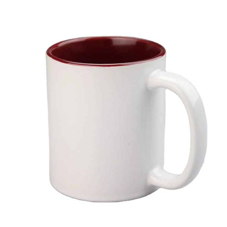

11oz Inner Colourful Sublimation Mugs Wholesale Sublimation Mug Blank White Coffee Ceramic Mug Supplier