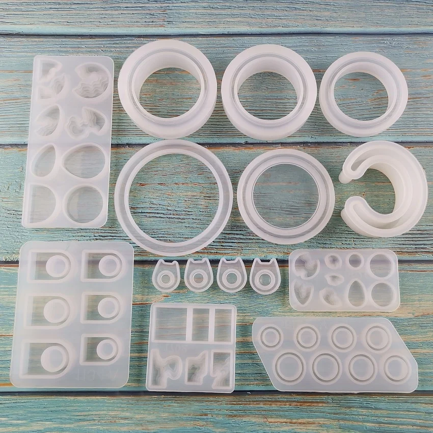 

13 Pcs kit jewelry silicone mold for jewellery epoxy resin diy, Transparent color