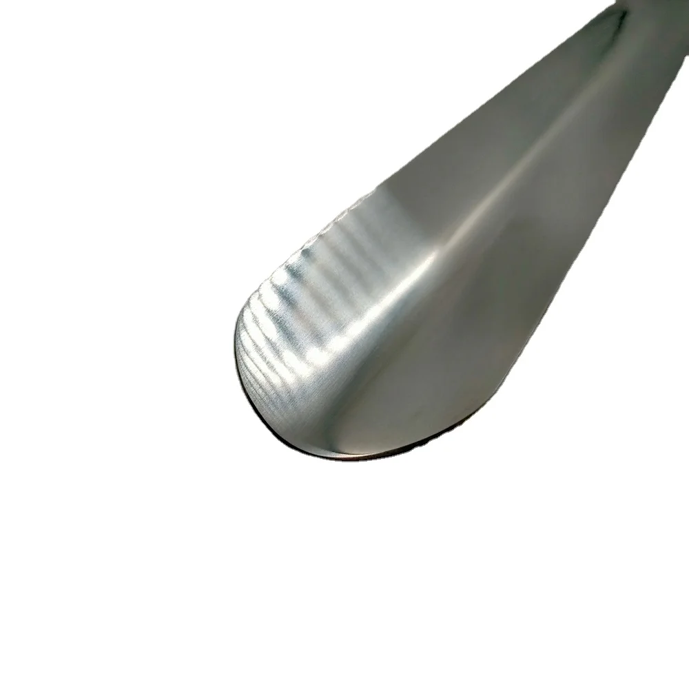 

China Manufactory shoehorn stainless steel metal long handle good price, Silver