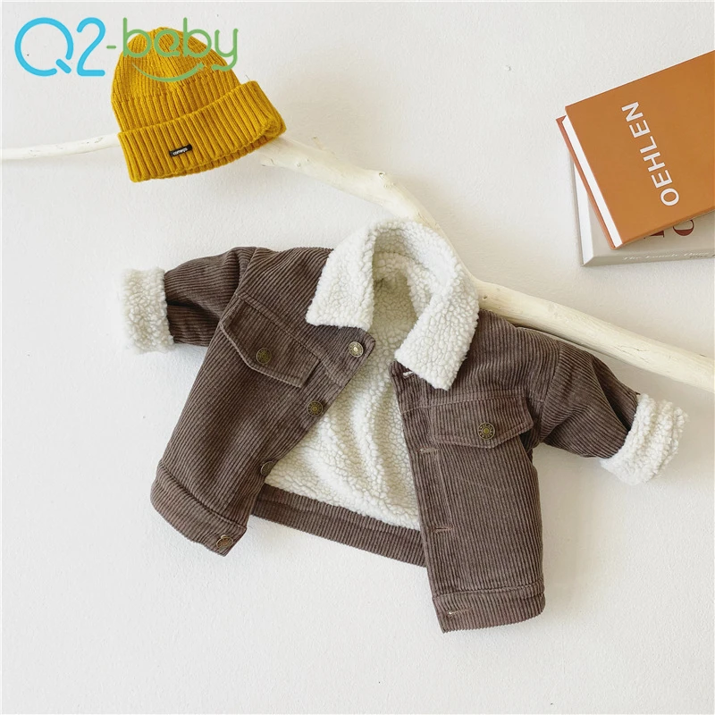 

Wholesale casual cotton winter baby jacket baby girl boy coat 2487, Beige,brown