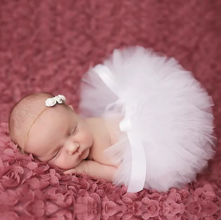 

Silk Lace Newbron Baby Girl Dress with headband