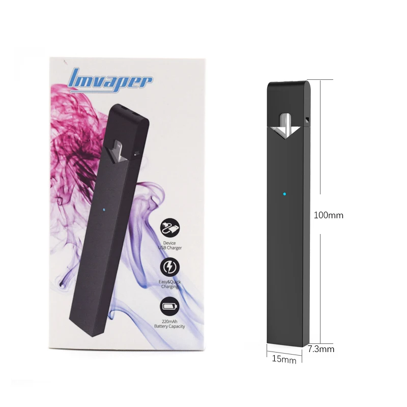 

2019 High quality open system 220 mah e cig juuls Starter kits with 0.7ml ceramic pods compatible forJuul