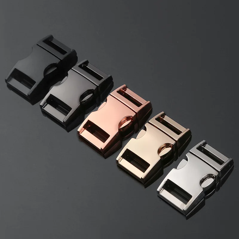 

hot sale 15mm multiple colour metal bag backpack strap webbing belt quick side release buckle clip clasp lock, Gold, shiny silver, gun metal , antique color...etc