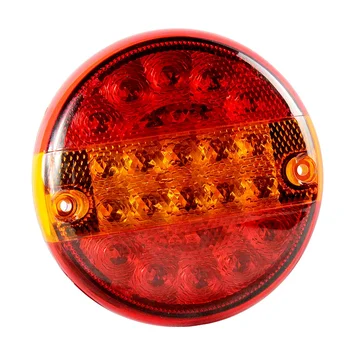 Round Hamburger 24 Volt Combination Stop Tail Turn Led Rear Light For ...