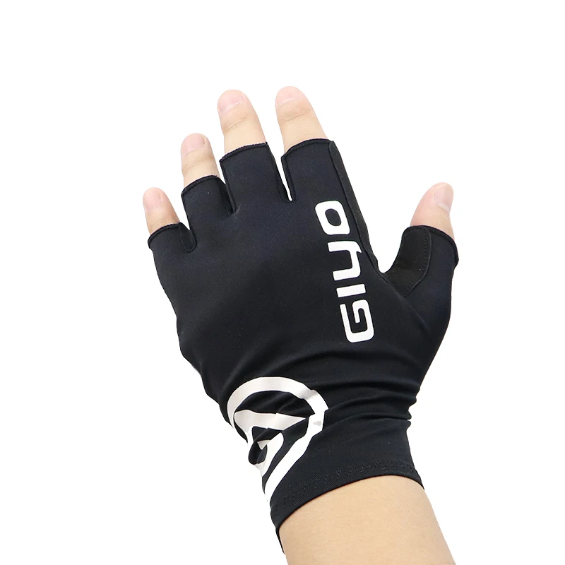 

High Quality Half Finger Bicycle Gloves With Gel Padded Shock Absorbing Breathable Motorcycle Fingerless Cycling Gloves, Black & red & blue & green & orange &