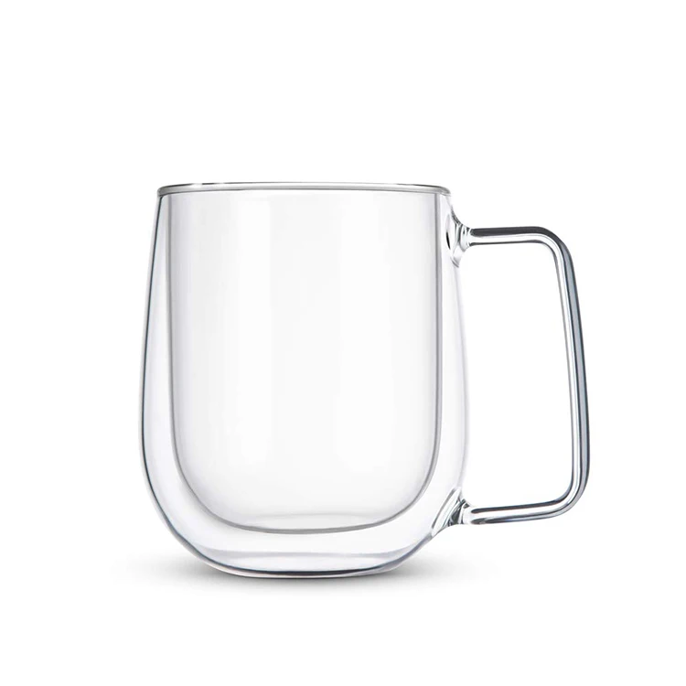 

Wholesale 250ml Insulated Double Wall Glass Espresso Cup Clear Coffee Mugs With Handle