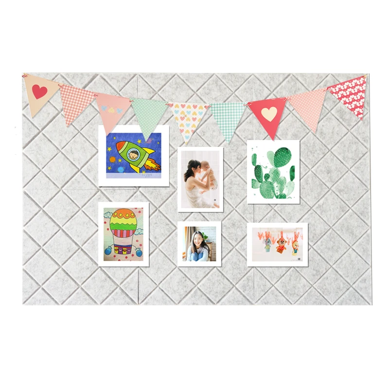 factory supply customized size felt hexagon wall board sticker