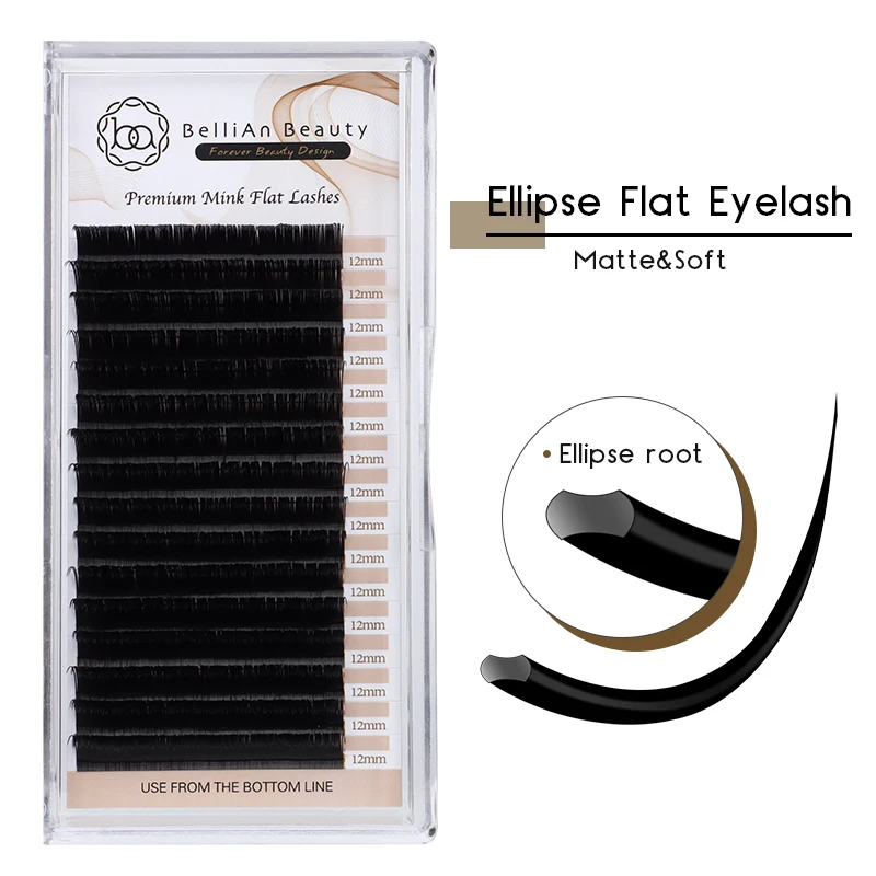 

C/CC/D Curl Premium Mink Individual Eyelash Extensions Classic Soft Ellipse Lash Extentions Supplies Free shipping