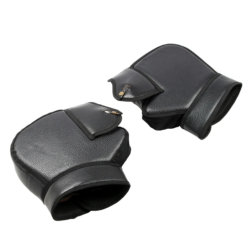 

PVC Leather with Fleece Lining Motorbike Scooter Handlebar Muffs Warm
