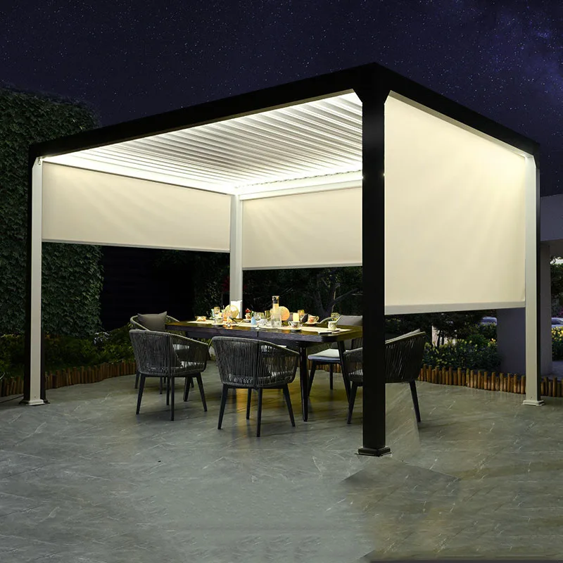 

Folding Pergola Installation Smart Roof Pergola Wasserdicht Patio Gazebo Aluminium Pergola High Quality Pvc Outdoor Aluminum