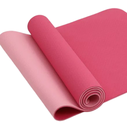 

gym equipment red pink 6mm Customized Professional TPE Yoga Mat anti slip exercise mat wenbinlong, As the pic