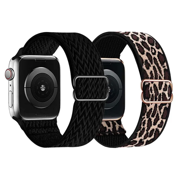 

Adjustable Stretch Bracelet Watch Straps For Iwatch Elastic Loop Woven Fabric Nylon Watch Bands for Apple Watch Series