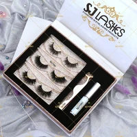 

Super Soft Light 3D Faux Mink Eyelashes Strip Lashes Oem Packaging Free sample Custom Eyelash Packaging Box Full Kit