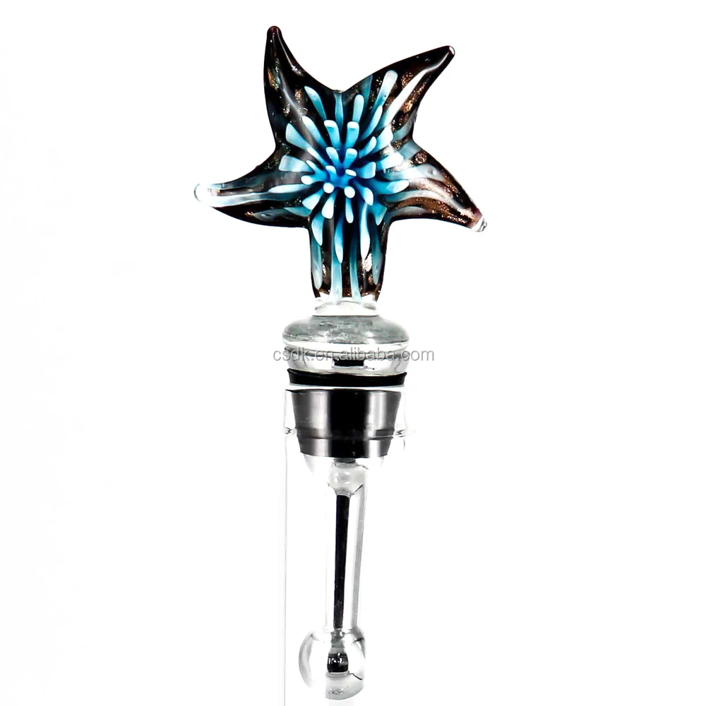 Wholesale Lampworking Sea Star Murano Glass Wine Bottle Stopper Buy