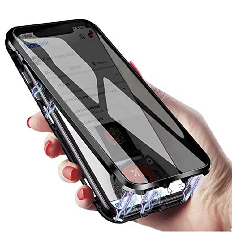 

Amazon Hot Selling Wholesale Price Customized OEM Anti-spy Magnetic Double-sided Glass Phone Case Compatible For Iphone X/Xs/Max