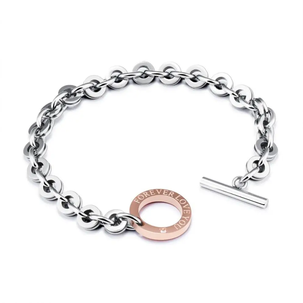 

Simple temperament circle O-chain bracelet stainless steel bracelet for women, Stianless steel