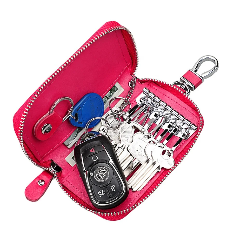 

Wholesale OEM&ODM leather key card credit card holder women key wallet Bag, Brown