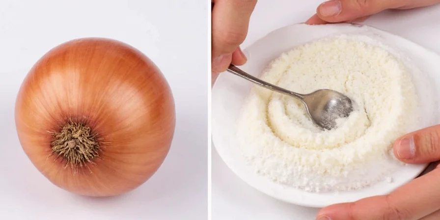 Drying onion slices in the microwave.
